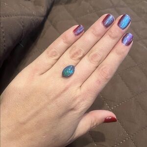 Intense Color Play 🔥 Ethiopian Black Opal Cabochon Loose Gemstone